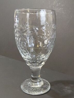 Vintage Libbey Orchard Fruit Clear Water Goblet